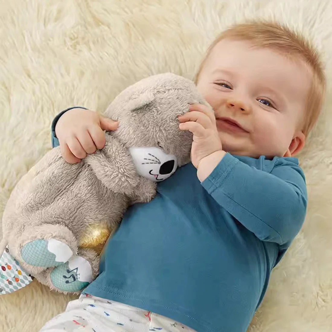 Ademende Otter Baby Knuffel Plush Speelgoed